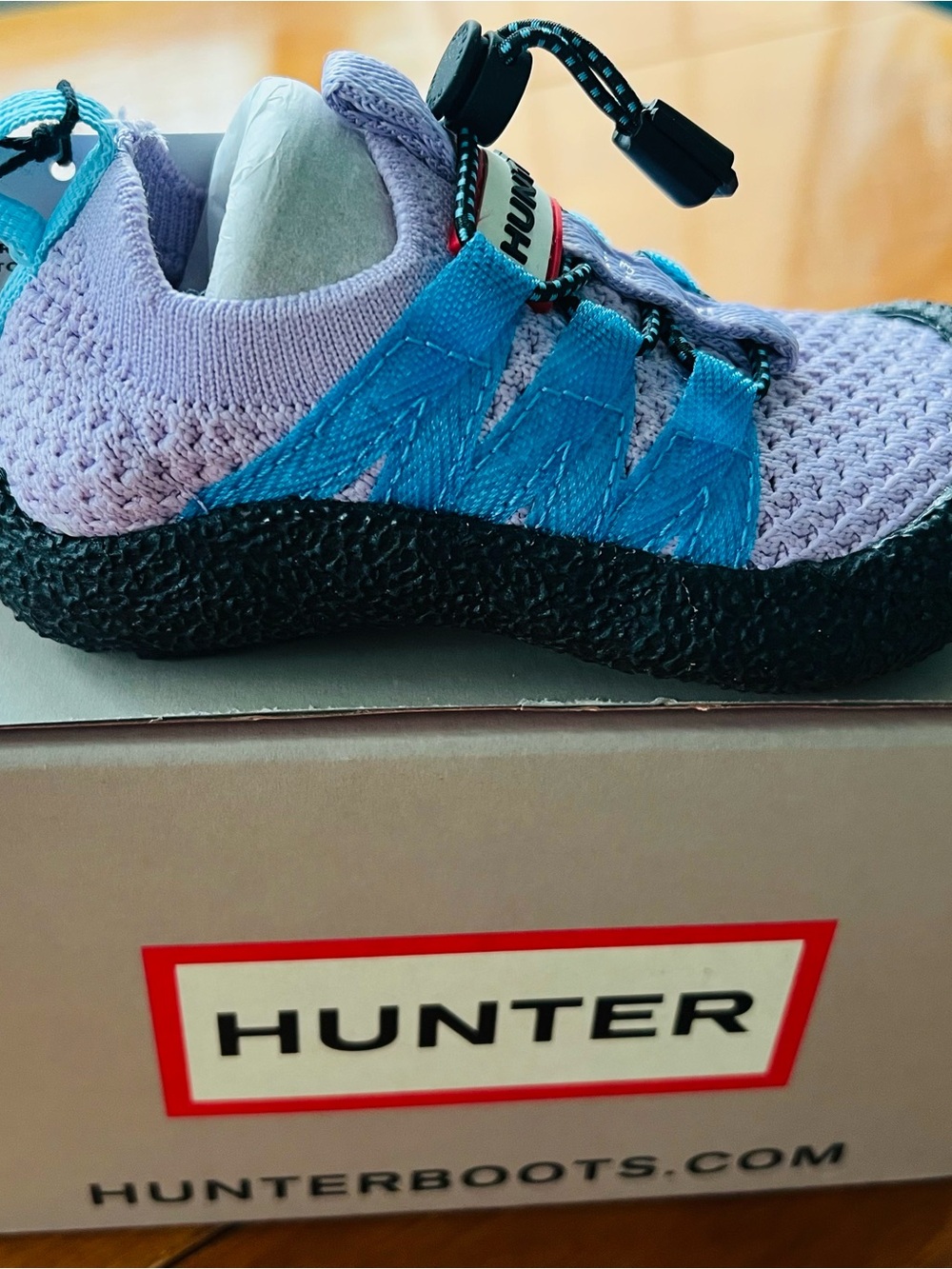 Hunter Kids Vin Casual Slip-On Water Shoes Purple Blue Knit Size 6 Toddler NIB